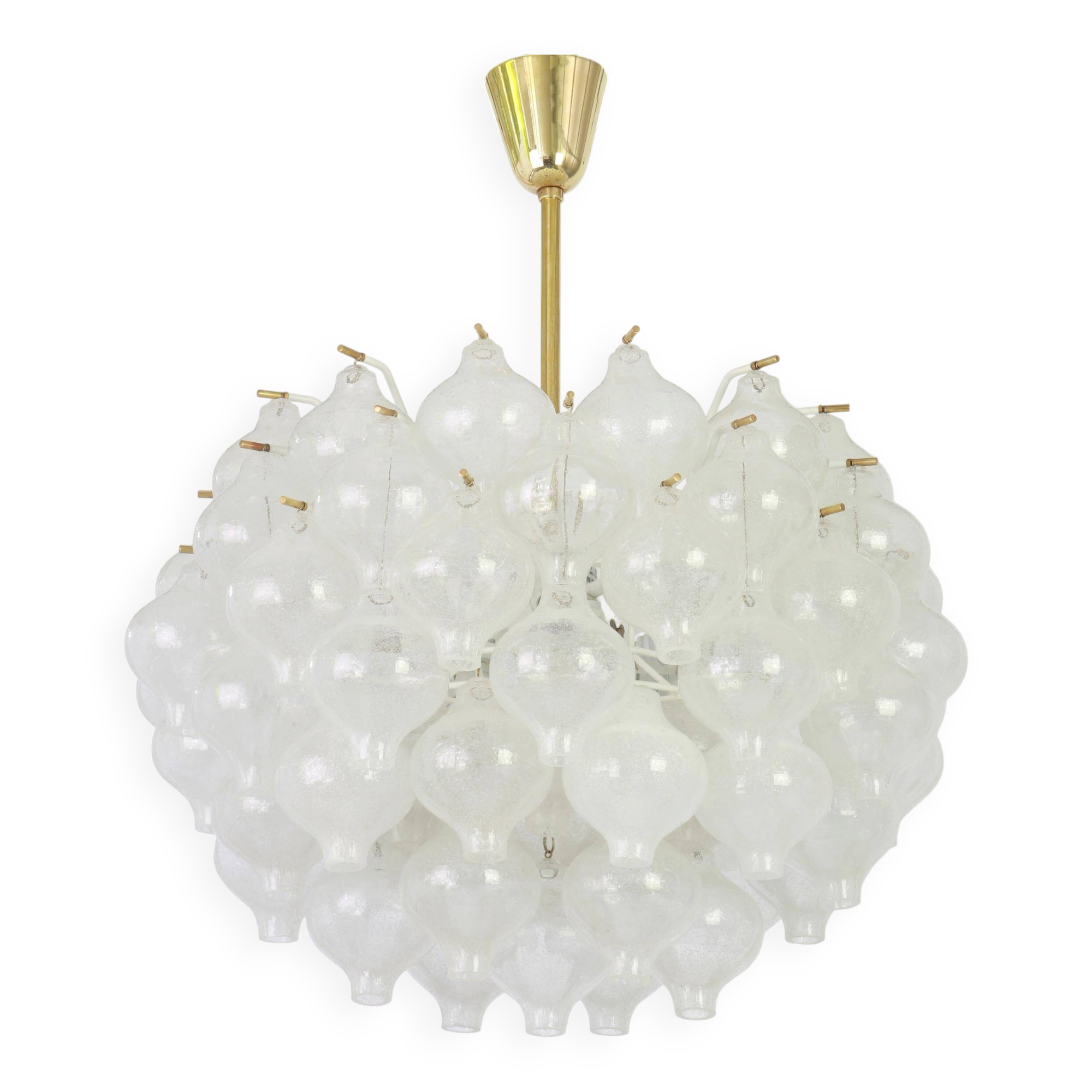 Glass chandelier Tulipan by Kalmar, Austria, 1960s