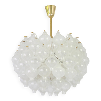 Glass chandelier Tulipan by Kalmar, Austria, 1960s