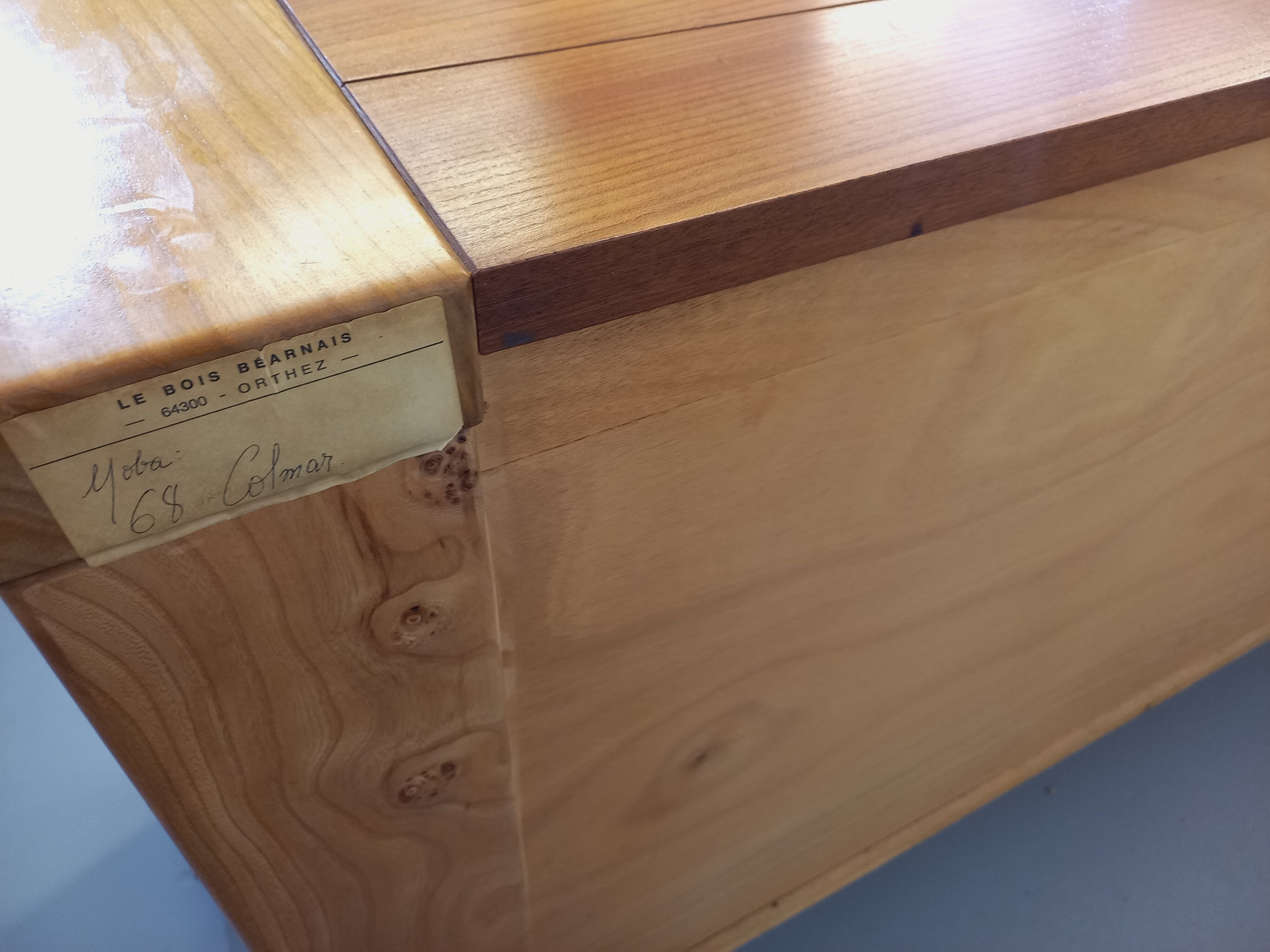 Vintage Maison Regain sideboard in solid elm from the 70s