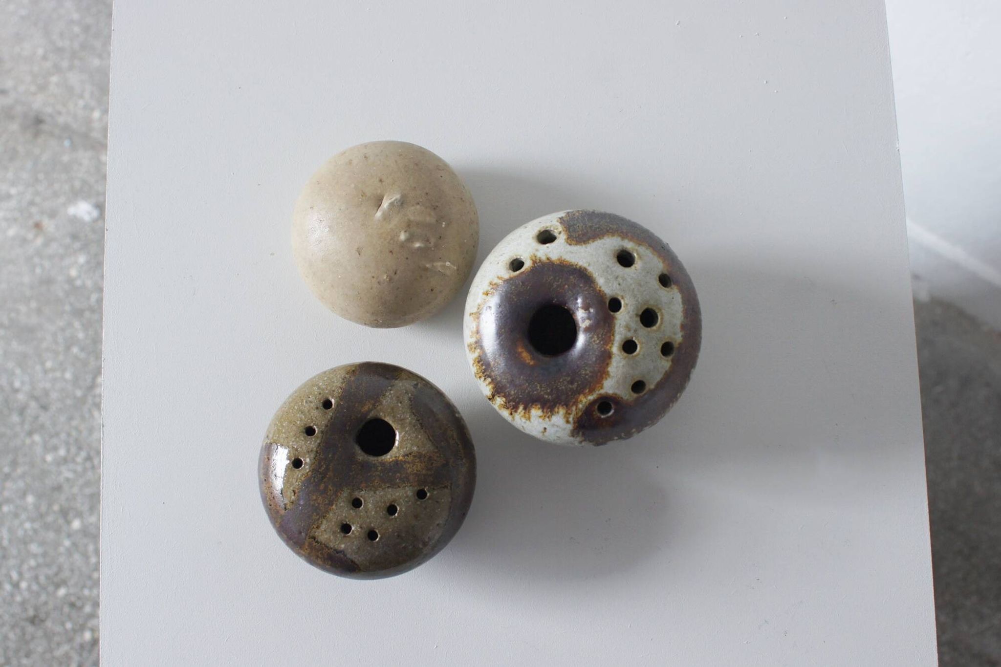 Mushroom Studio Ceramics Vases by Erik Græser, Denmark, 1960s Set of 3