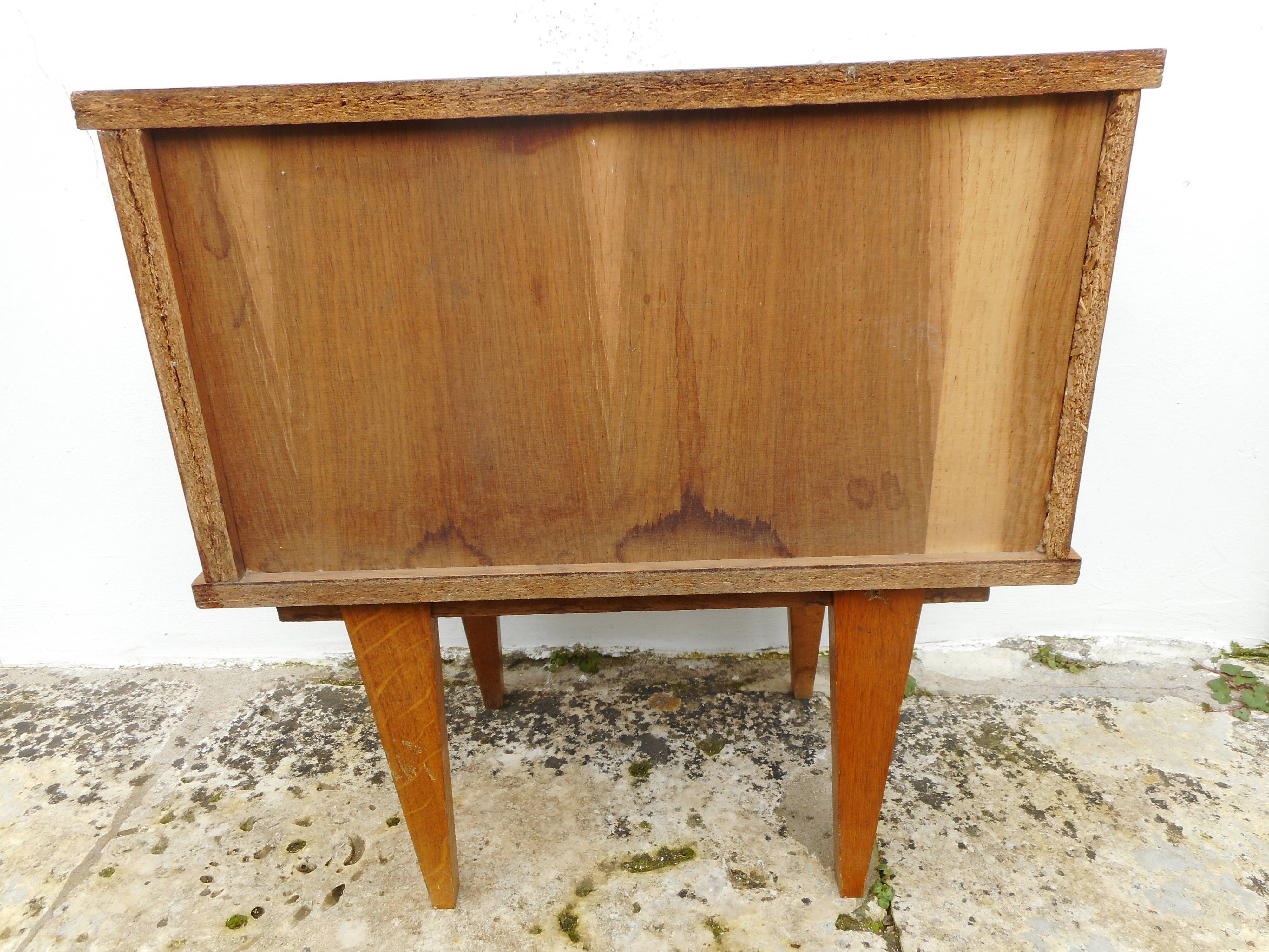 Light wood bedside table