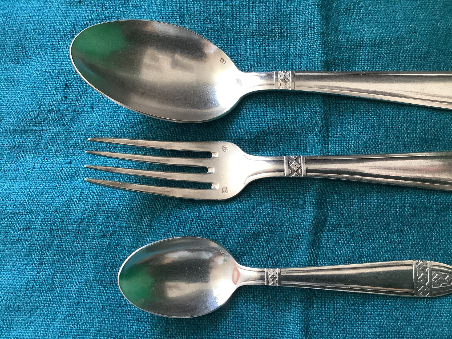 Art Deco Baptism Set Metal + Stamps