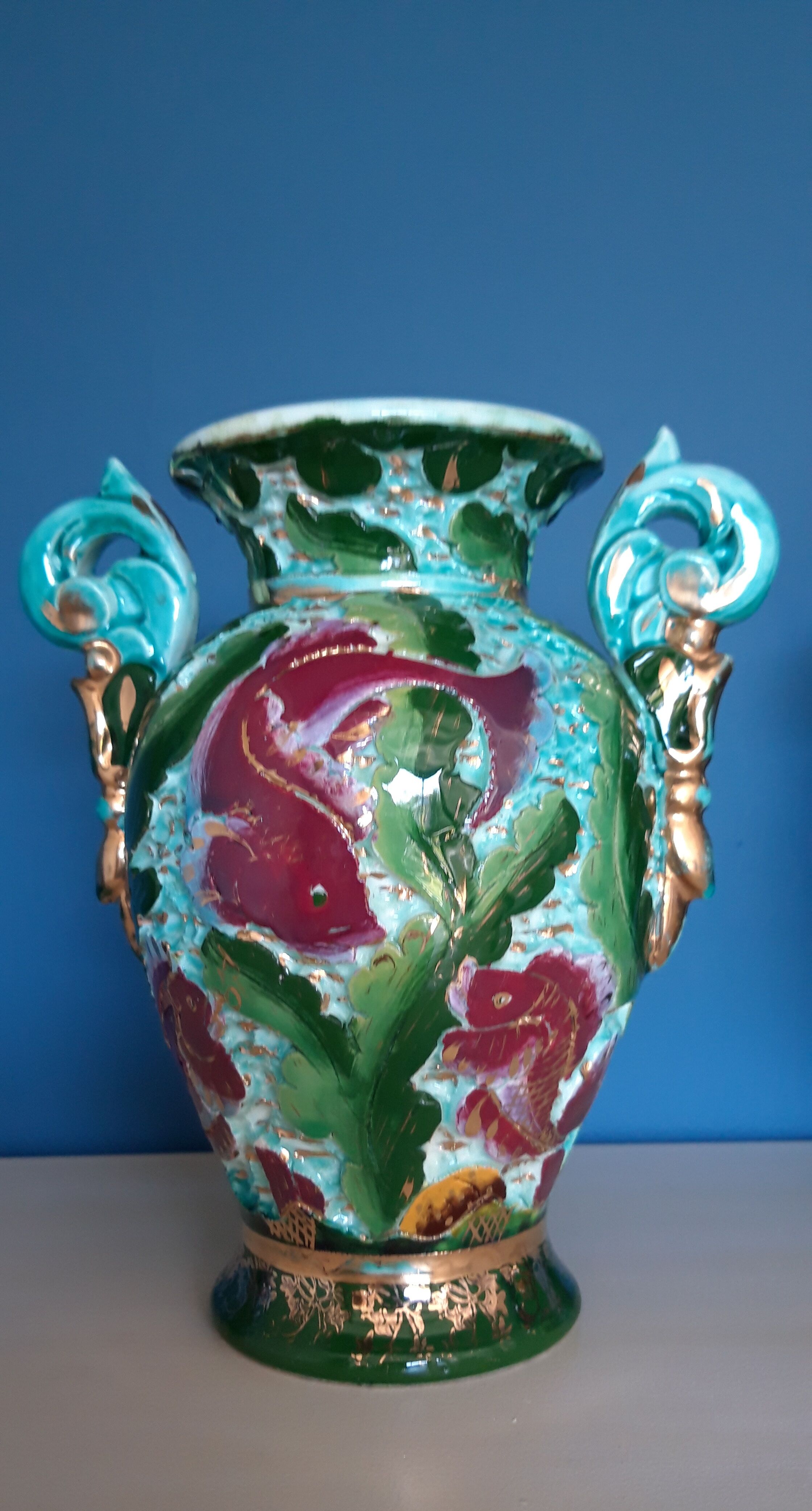 Pair of ceramic vases from Monaco from the 1950s