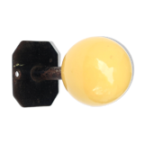 Metal hook, yellow wood ball, 50s