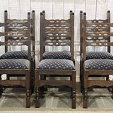 Set of 6 19th century English oak chairs