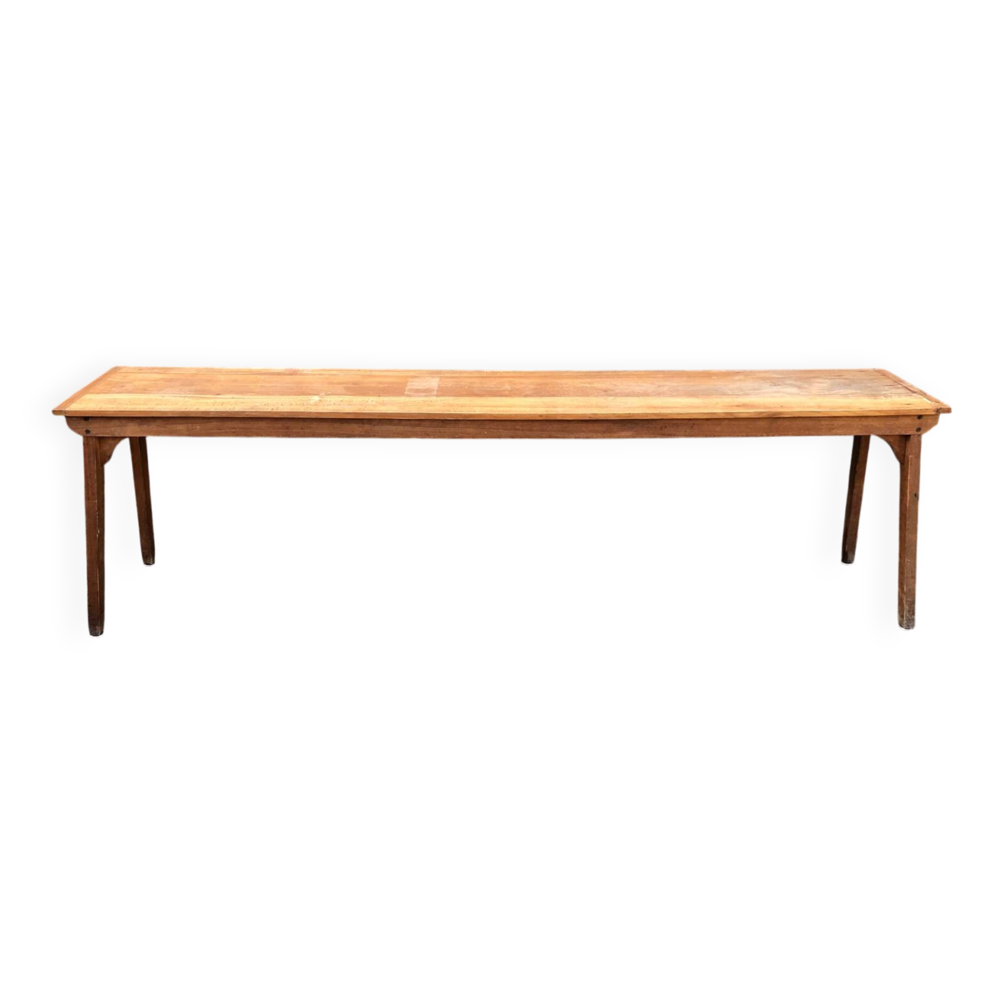 Table console vintage en hêtre massif