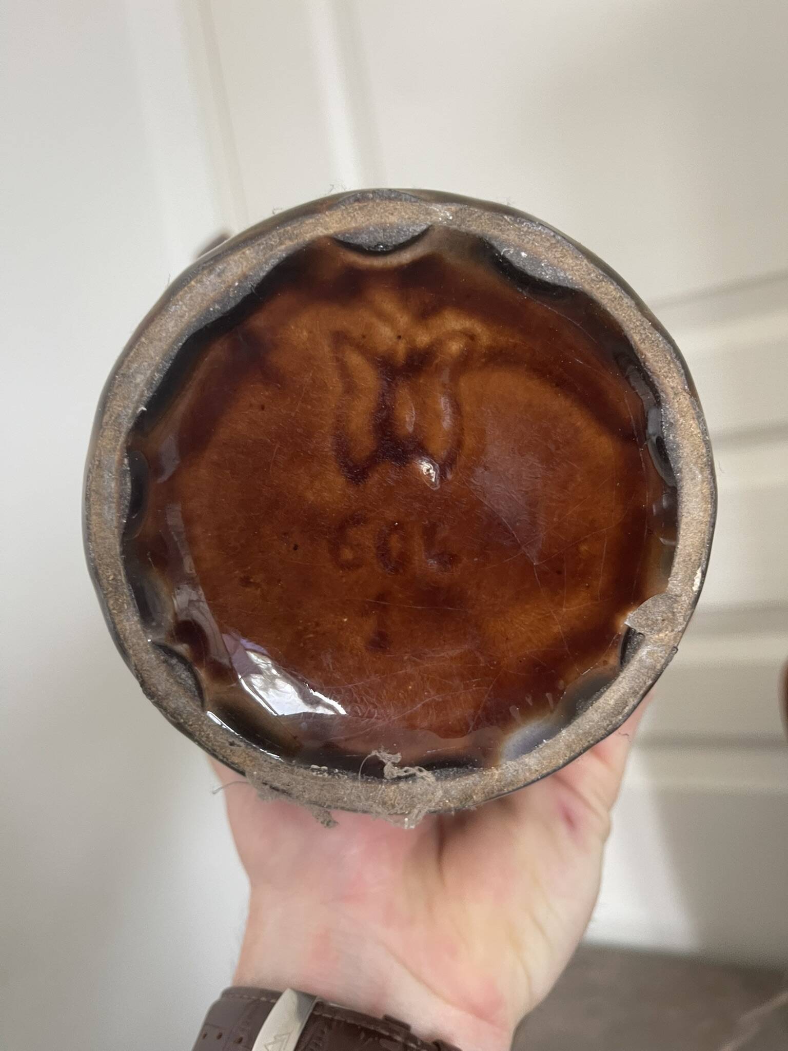 Old pair of glazed ceramic vases art deco amphora vierzon louis gueule