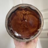 Old pair of glazed ceramic vases art deco amphora vierzon louis gueule