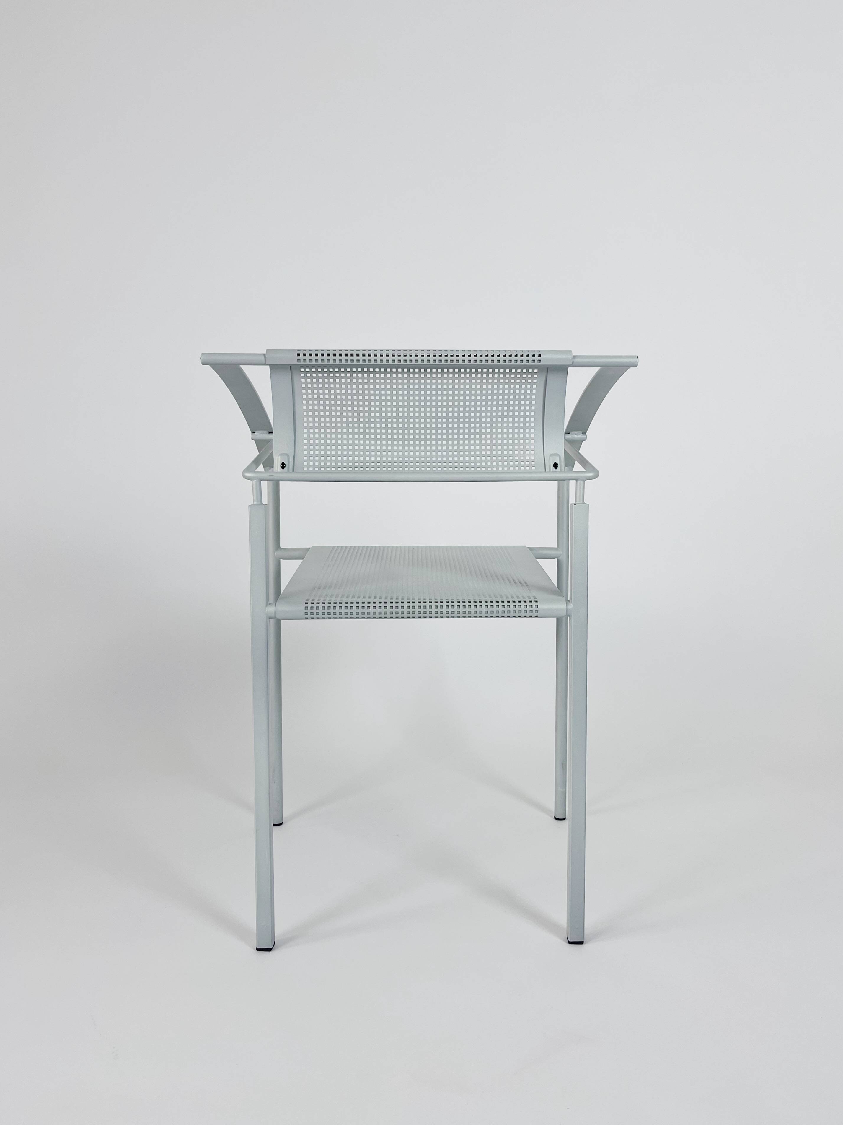 Fauteuils vintage en métal 'Carrè VI' par Fly Line Italie années 1990