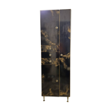 Black and gold lacquered Sanibloc furniture in the style of Maison Jansen, 1970