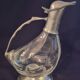 Wine carafe, duck design, glass and metal A553