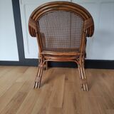 rattan cane armchair