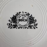 Large antique plate decorated with birds and flowers – Boch for Royal Sphinx