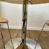 Tulip dining table with chrome base