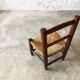 Chaise enfant en bois et paille