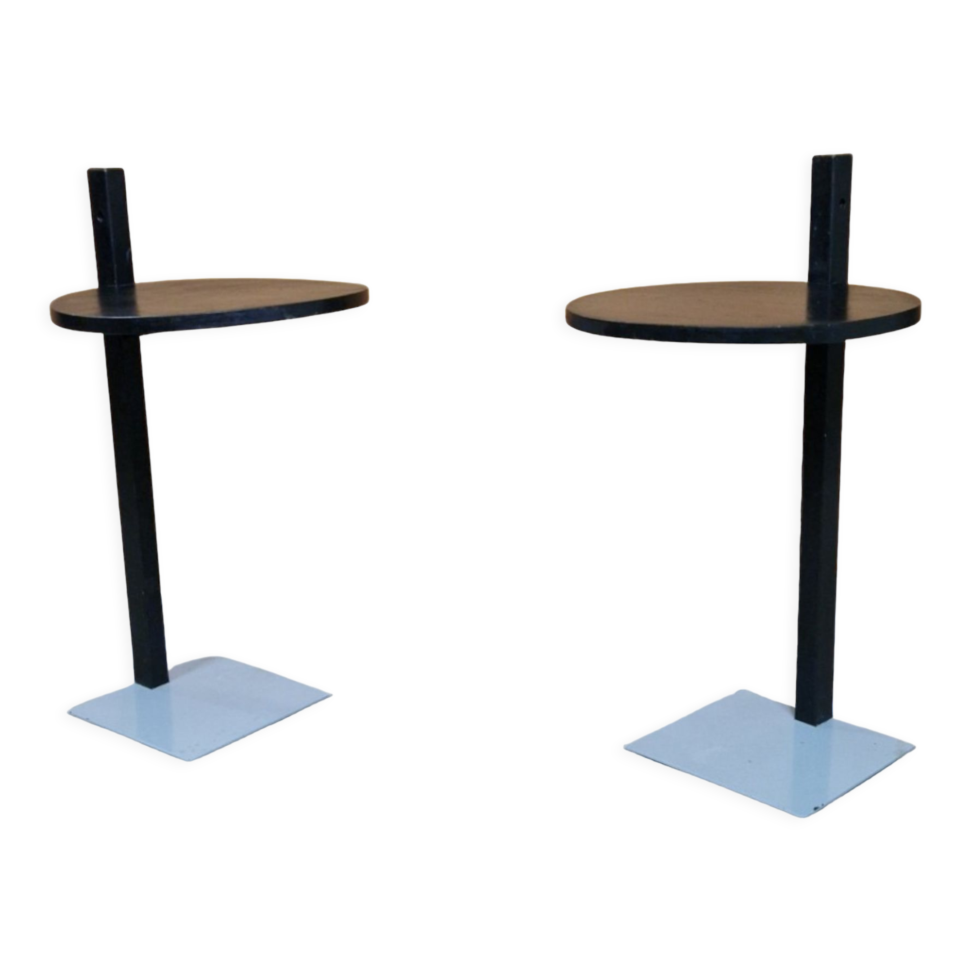 Set of 2 modernist side tables or night stands, 1970s