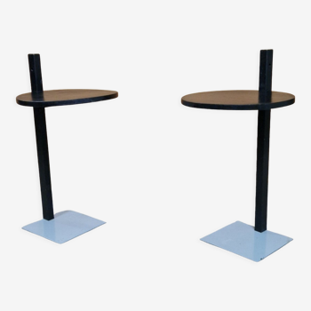 Set of 2 modernist side tables or night stands, 1970s