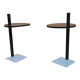 Set of 2 modernist side tables or night stands, 1970s