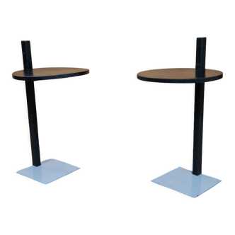 Set of 2 modernist side tables or night stands, 1970s