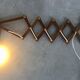 Wooden accordion wall lamp vintage 1960