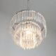 Vintage Italian Crystal & Chrome Chandelier, 1970s