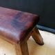 banc vintage en cuir, Tchécoslovaquie années 60, banc de gym, cheval d'arçon