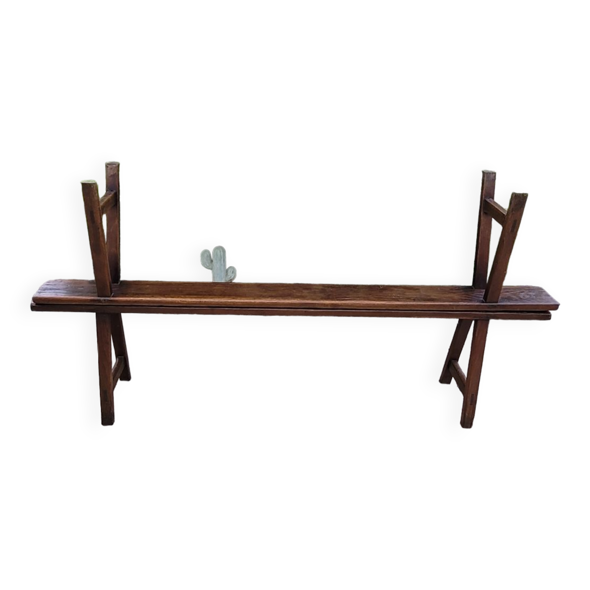 Pair of solid oak benches