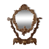 Miroir psychée pivotant bronze dore 29x34cm