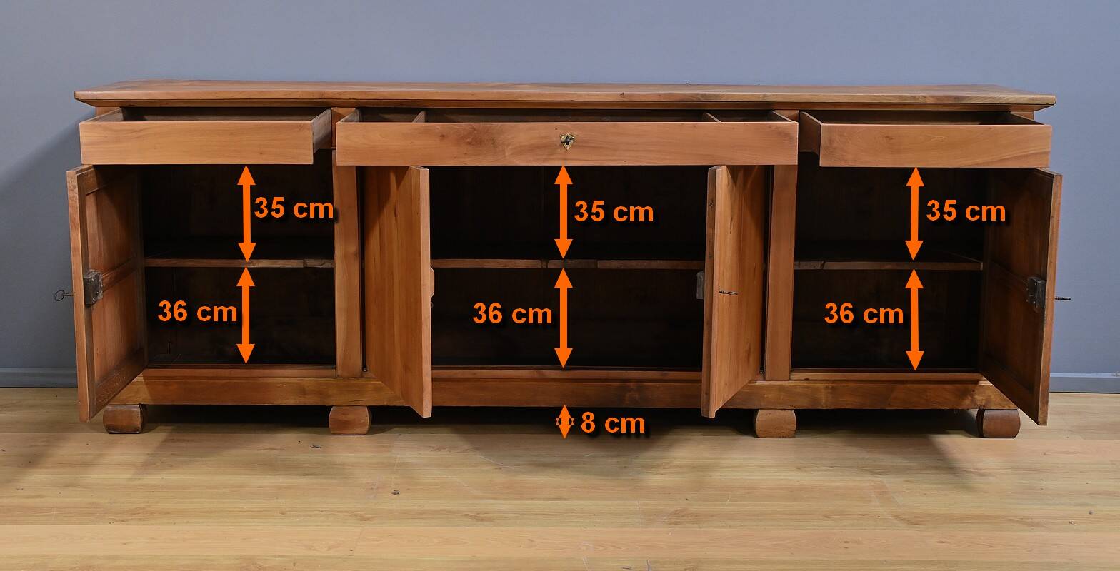 Large Cherrywood Sideboard, Restoration Style – Mid-19th Century