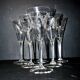 Set of 6 Roemer wine glasses Crystal flutes engraved garland 1900