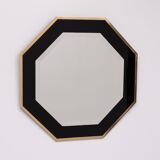 Octagonal Mirror frame in brass 1970s