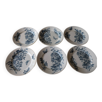 Lot de 6 assiettes Jasmin Badonviller