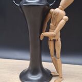 Black ceramic vase 1696