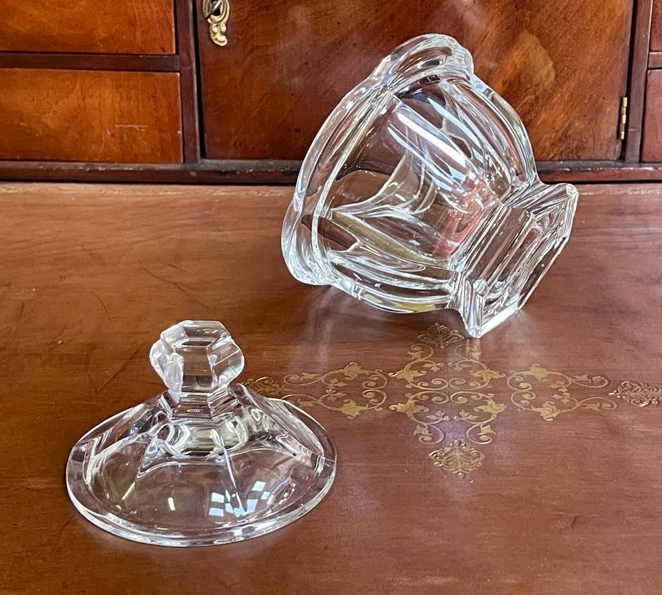 Baccarat crystal jam jar