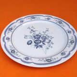 6 Assiettes plates / 1 Plat de service Décor floral