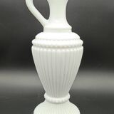 Milk glass vase in the style of fluted Godrons