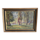 Oil on canvas mounted on panel Landscape River signed Gudin 19