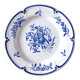 Decorative blue and white earthenware plate