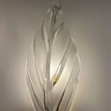 Italian design glass leaf wall lights from the 80s (X2)