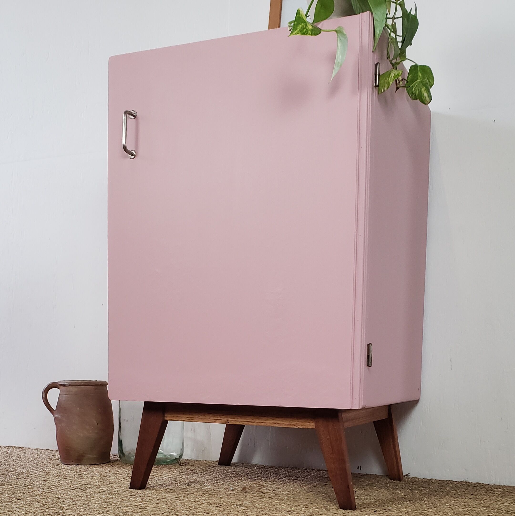 Pink storage cabinet