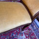 Louis XV style bench upholstered yellow velvet