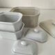 Trio de terrines Apilco porcelaine modèle perlé