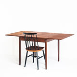 Teak dining table with Scandinavian-style extensions - France, 1960