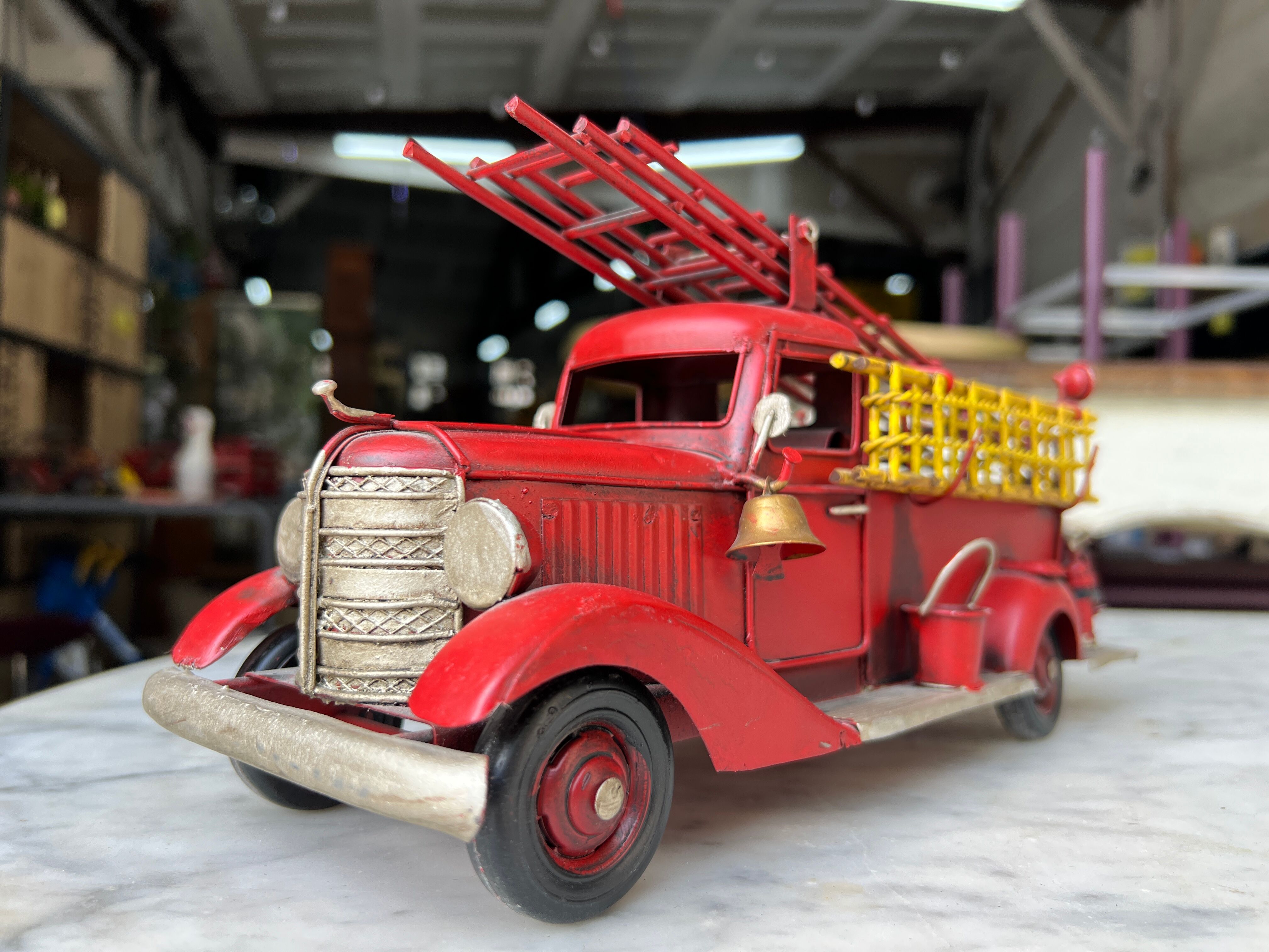 Vintage metal fire truck