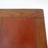 Vintage wooden side table with terracotta top