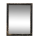 Antique French mirror from the late 19th century with a black painted frame.