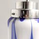 Blue & White Murano Glass Bell Pendant Ascribable to Mazzega, Italy, 1970s