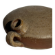 Round flat jar in old stoneware D20
