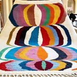 Beni Ourain Rug, Moroccan Abstract Wool Carpet 150/250cm