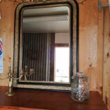 Old gilded mirror Napoleon III style